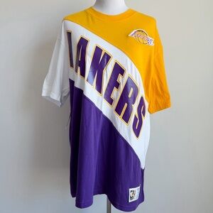 Mitchell & Ness LA Los Angeles Lakers Play By Play T-Shirt Mens Size Large Shirt